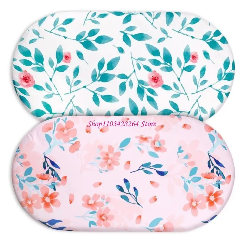 

2Pcs Crib Fitted Sheet Diaper Changing Mat Cover Removable Protective Sleeves