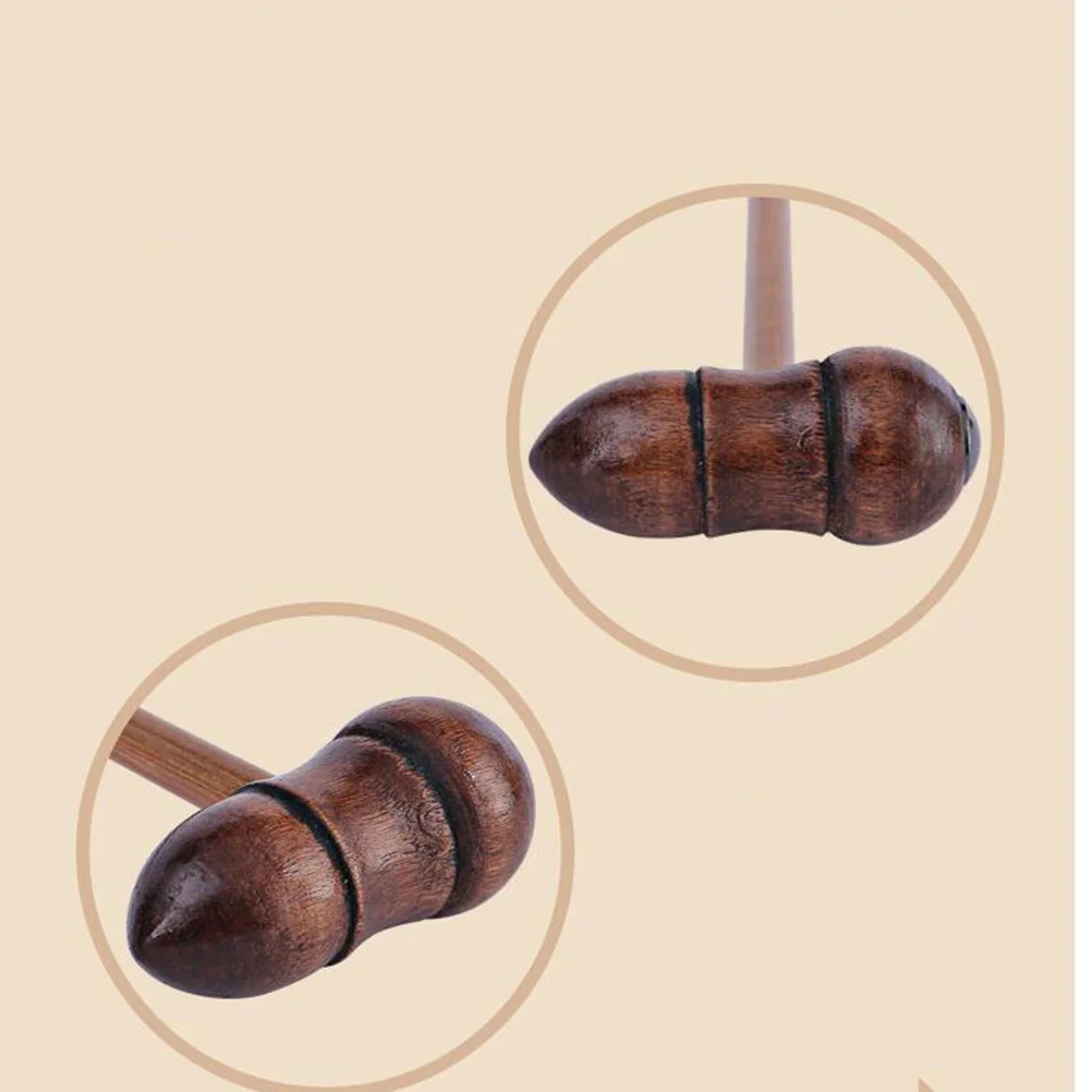 مطرقة تدليك القرع الخشبية مع كرة دوارة لتخفيف آلام الجسم بالكامل، محمولة لخدش الظهر والرقبة والكتف والخصر والساقين #4