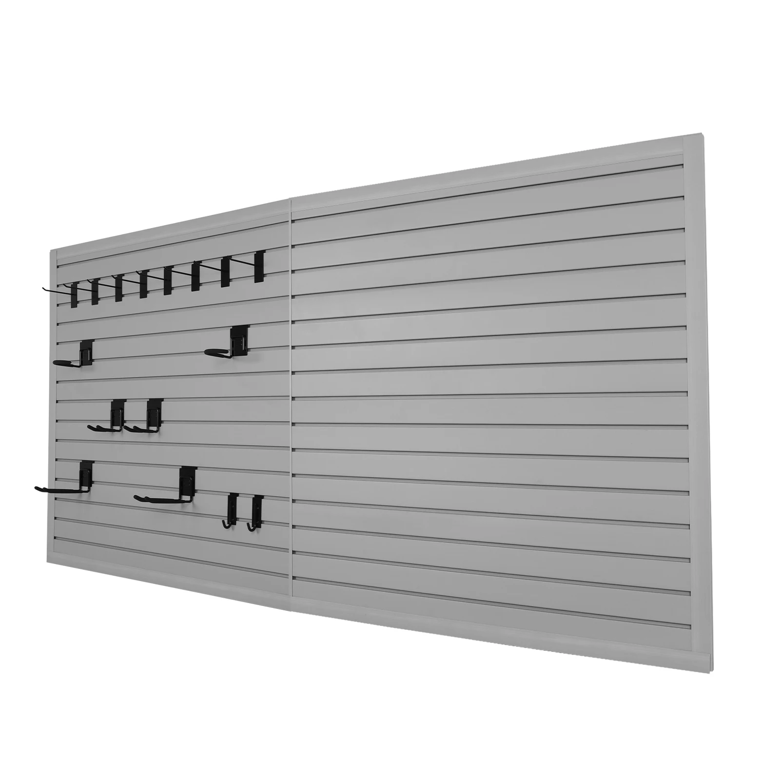 Slatwall Panels 4x8 Ft Peg Board Tool Organization PVC Wall Rack for Garage Storage