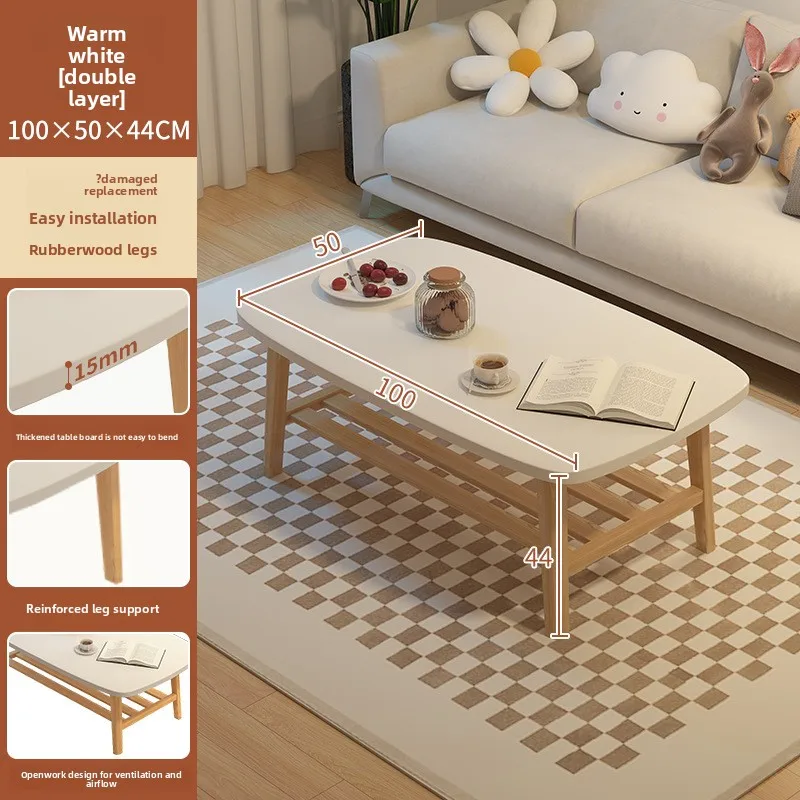 

Japanese style coffee table, living room, thickened solid wood table legs, free installation, foldable coffee table, low table