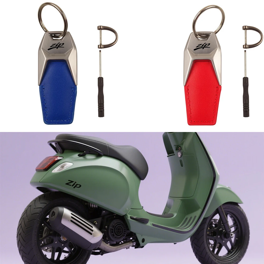 

Подходит для Vespa Piaggio-Zip, кожаный подвесной автомобильный брелок на талии, металлический брелок для ключей, цепочка для мотоцикла, аксессуары, подарки