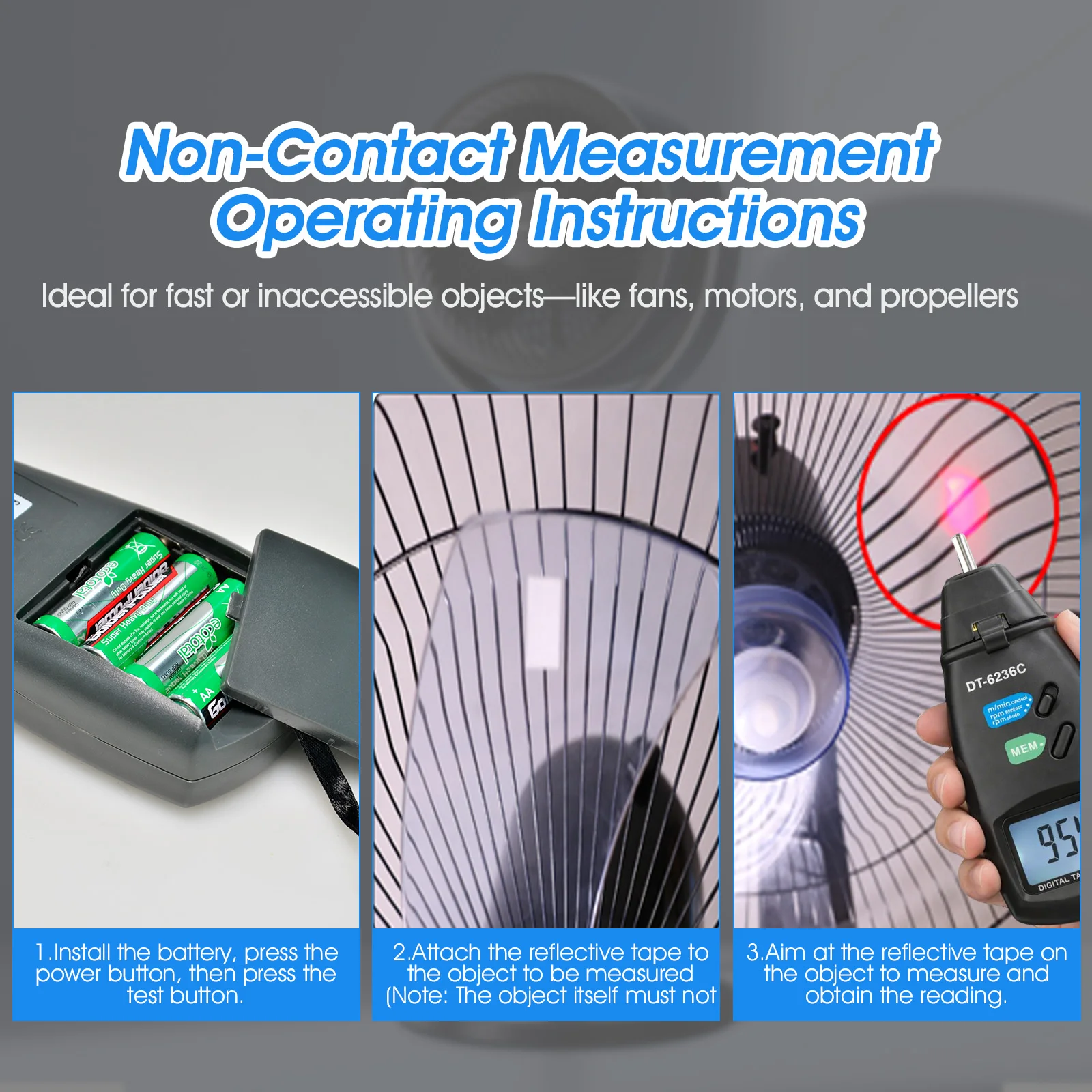 HoldPeak Contact & Laser Tacho - đánh giá và giá Industrial Laser Tachometer