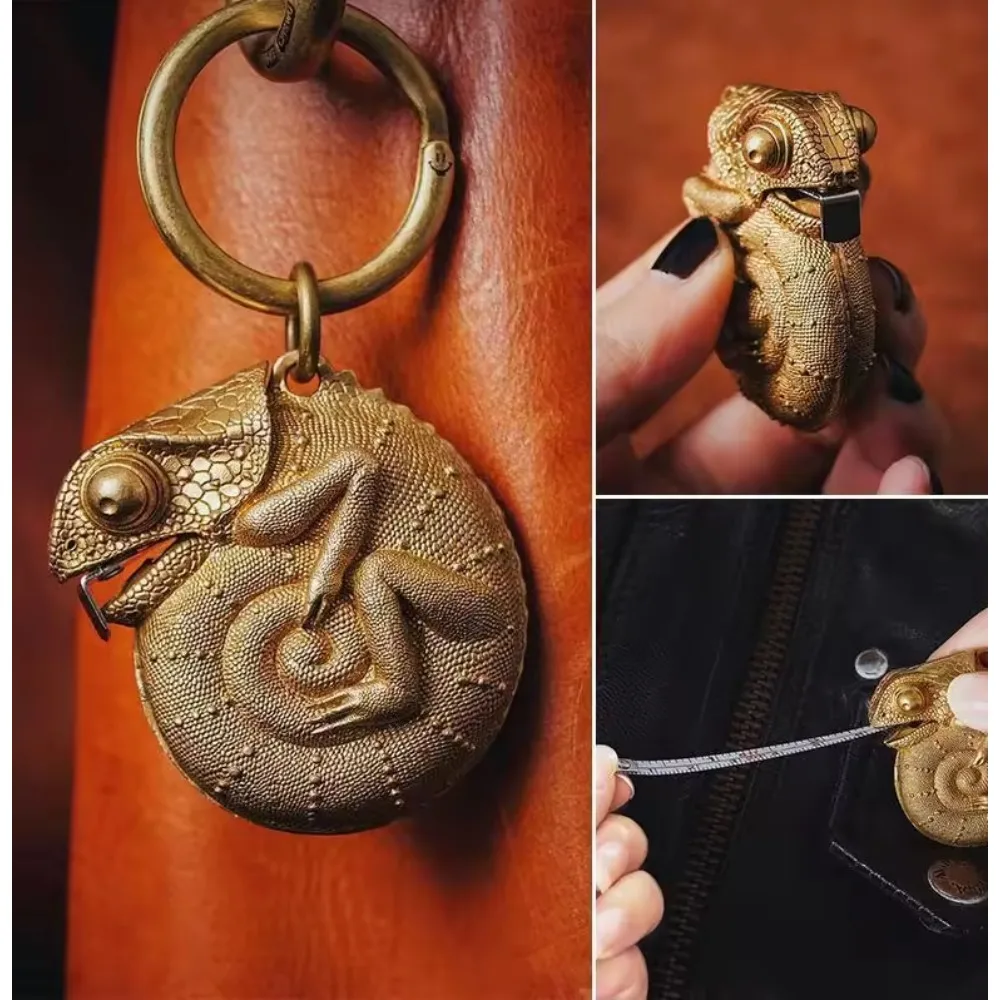 

New Manganese Steel Chameleon-tape Measure Brass Tape Measure Animal Foot Metric Tape Measure Distance Measuring Measuring Tool