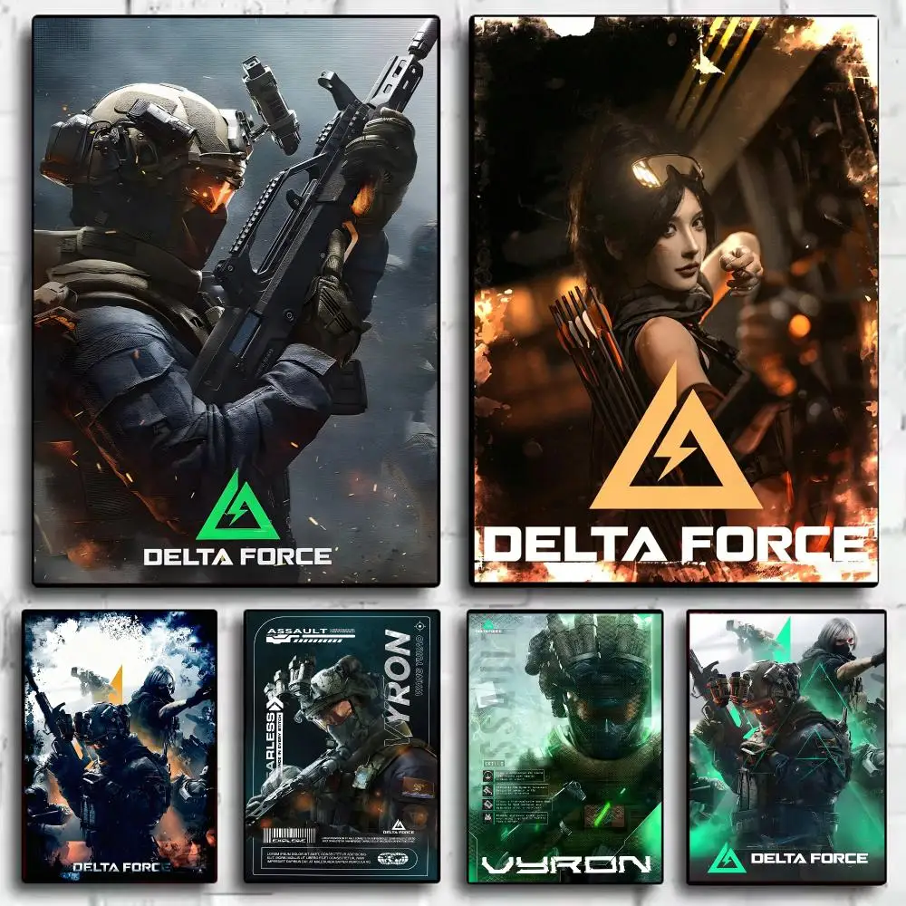 D-Delta F-Force Shooting game Poster Decorative Wall Sticker Mural Photo Print for Bedroom Living Room Hallway Home Decor Gift