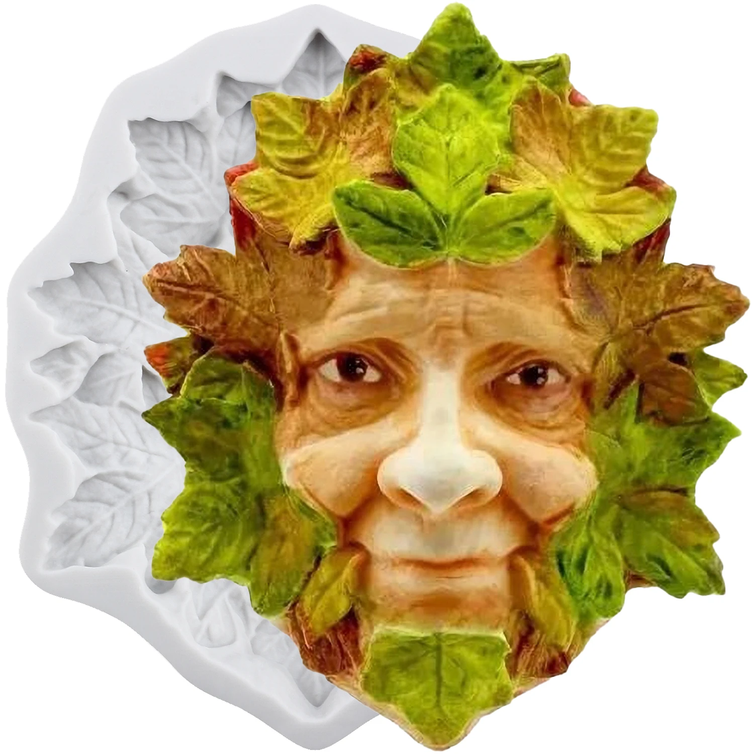 Green Man Silicone Molds Fairy Garden Green Character Fondant Cake Decorating Tools Cupcake Topper Chocolate Candy Resin Mold