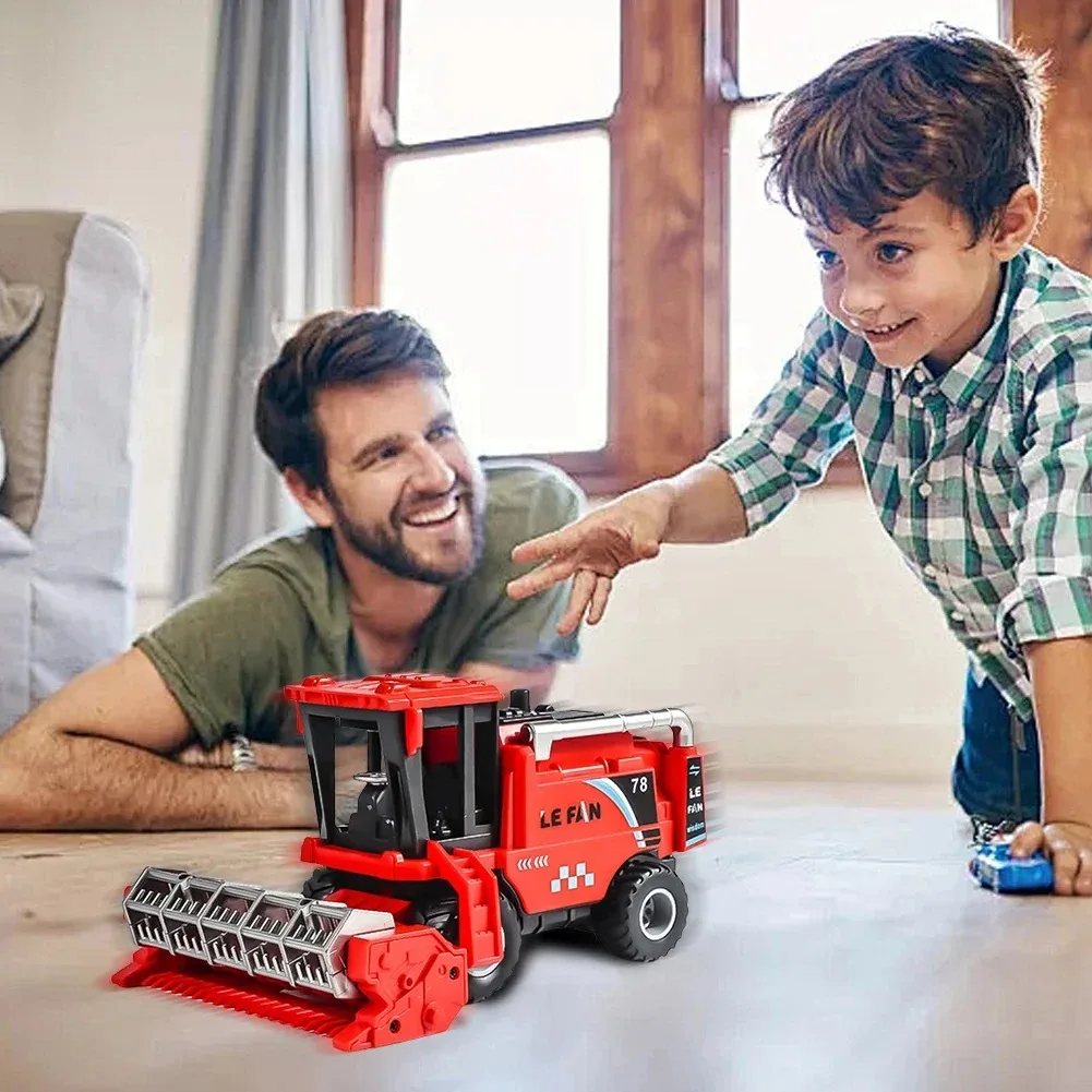 Friction Powered Combine Harvester Farm Toys Agricultural Vehicles Toys Simulation Harvester Car Toy for Kids