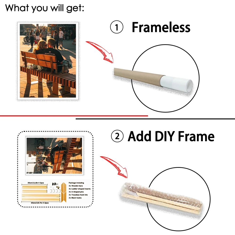 قطعة واحدة من الصور المخصصة على القماش مع إطار خشبي DIY أو ملصق بدون إطار، صور مخصصة مخصصة لمحبيك والعائلة والأصدقاء