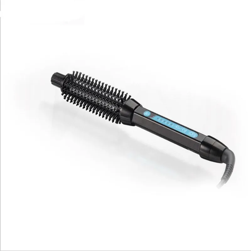 Spazzola elettrica per bigodino per capelli Piastra per capelli in ceramica Pettine rotondo Bacchetta di ferro Acconciatura Spazzola per capelli arricciata a botte più liscia per calore veloce setoso