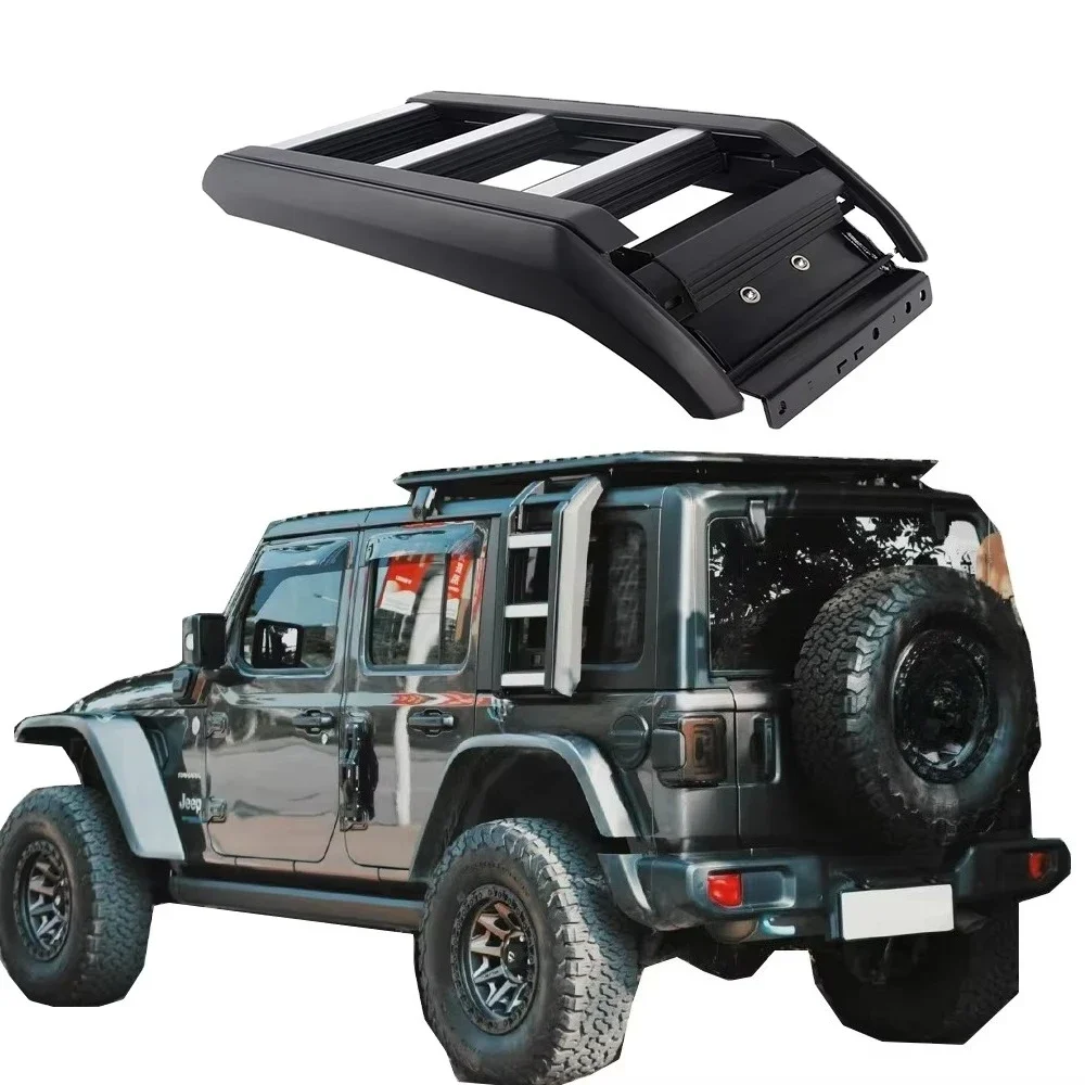 

Shanghai Sanfu JL1271 Side Ladder Black Aluminum Alloy Side Climb Ladder Rear Foldable Ladder Fit for W Rangler JL 18+