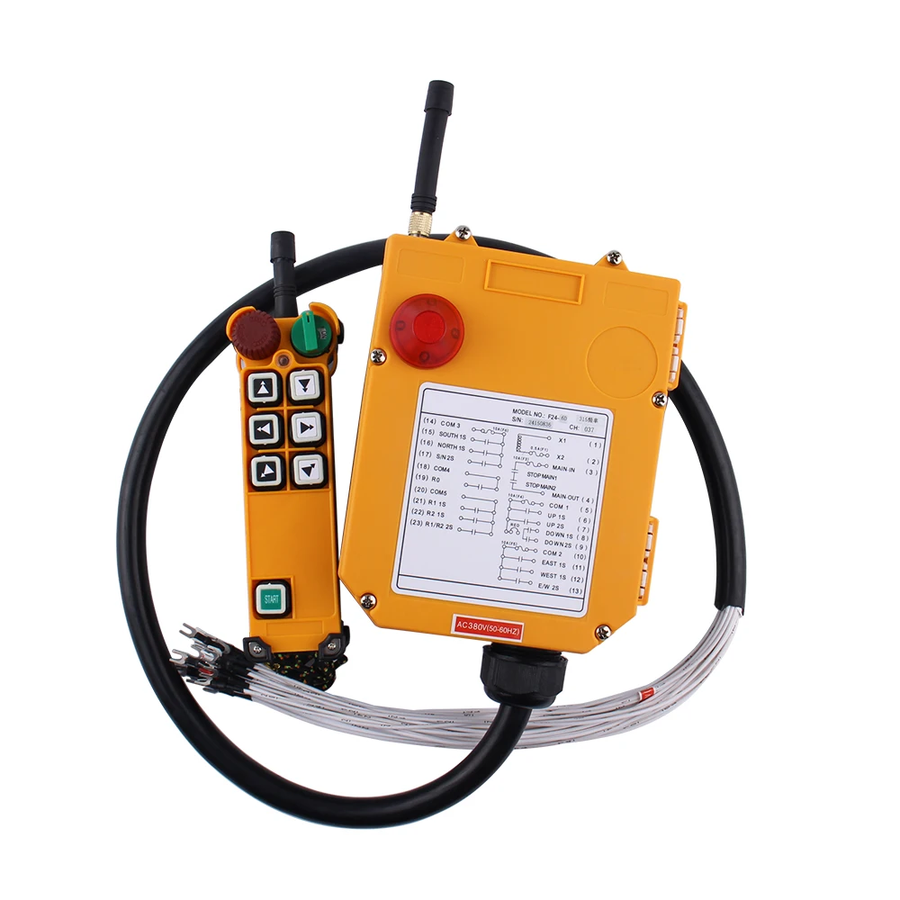 F24-6D 8D 10D 12D Double speed Industrial Wireless Radio remote controller switch control Hoist Crane Control Lift Crane