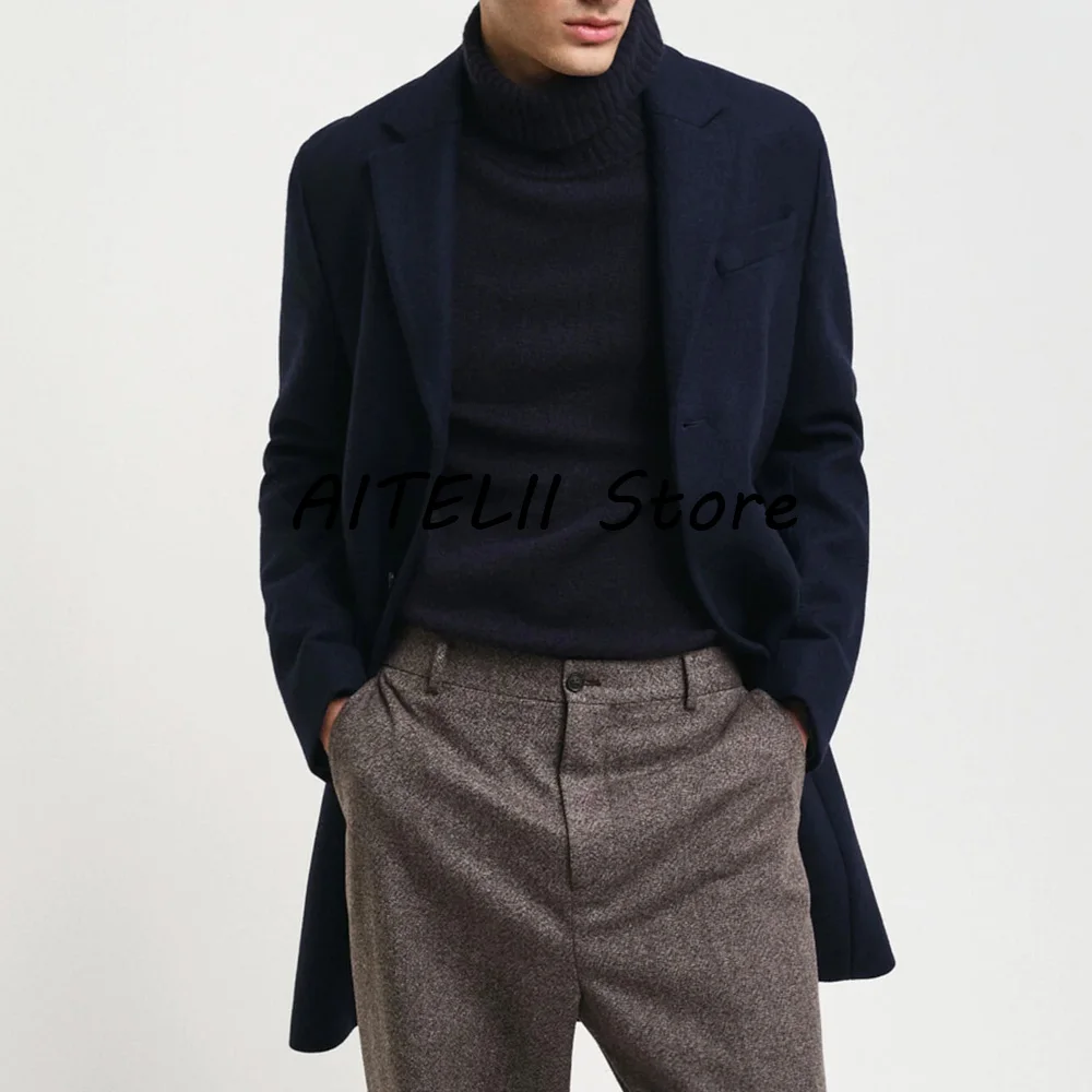 

Зимние пальто Мужские шерстяные длинные пальто Элегантные мужские пальто для мужчин Роскошные пальто высокого качества Куртки Тренч Мужской Cachet Верхняя одежда