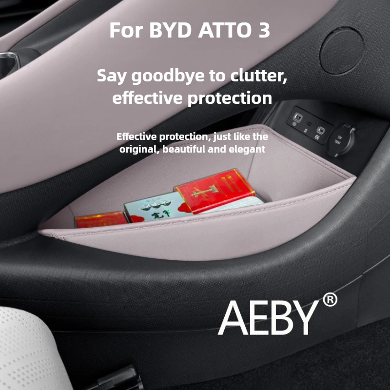 

AEBY For BYD ATTO 3 2022-2025 Anti-Scratch Storage Pocket Mat,Easy Clean Storage Pocket Liner,Anti-Scratch Pad,Console Tray