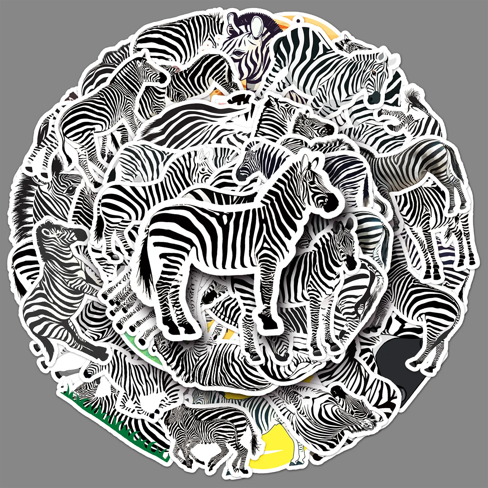 50Pcs Cartoon Zebra Series Graffiti Stickers Suitable for Laptop Helmets Desktop Decoration DIY Stickers Toys Wholesale