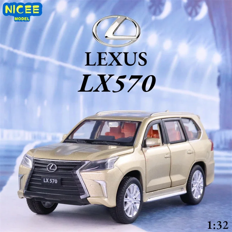 

1:32 LEXUS LX570 SUV High Simulation Diecast Metal Alloy Model car Sound Light Pull Back Collection Kids Toy Gifts A260