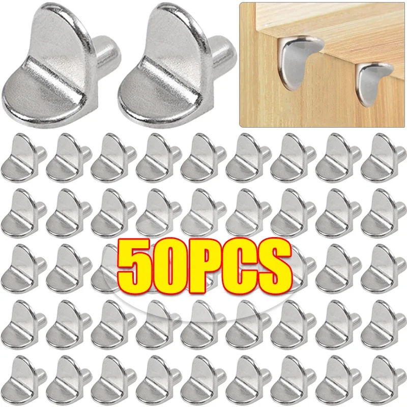 10/50PCS Shelf Support Pegs Pins L-Shaped Cupboard Shelf Fixed Brackets Bookcase Closet Glass Furniture Shelves Bracket Holders