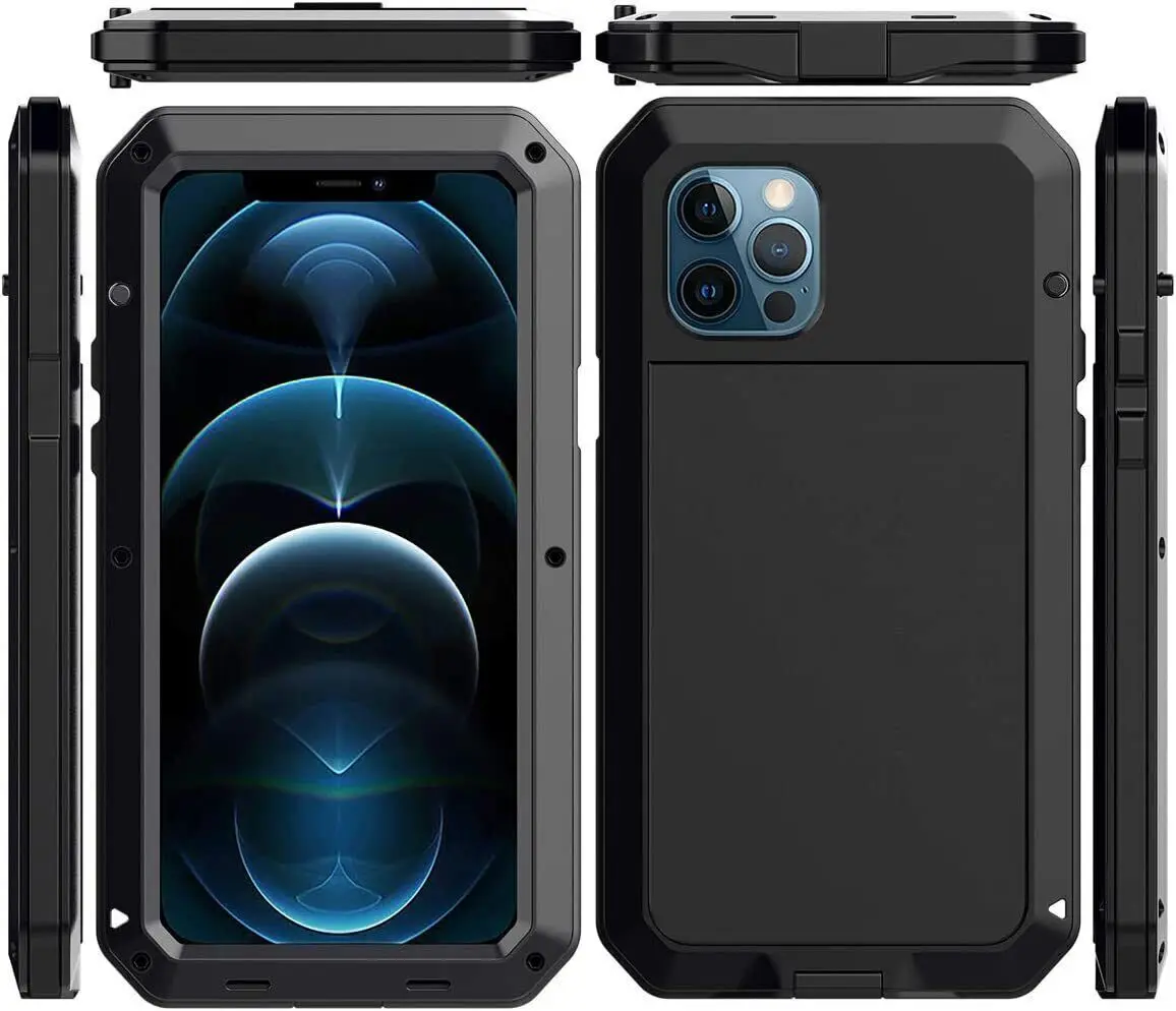 Gorilla Case For iPhone 16 15 14 13 12 11 X XS XR Pro Max SE Metal Cover Heavy Duty Dustproof IP54 Water-Resistant Phone Cases