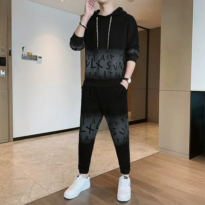 

Men's Sportswear Set Autumn New Sle Casual Comfortable Long Sve Sweatirt And Long Pants Whole Set Youth Faion