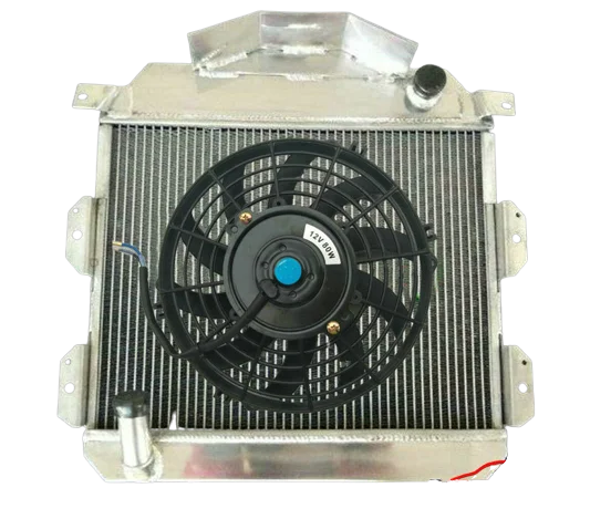 Aluminum Radiator+fan For Austin Healey 100-4 1953 1954 1955 1956 MT