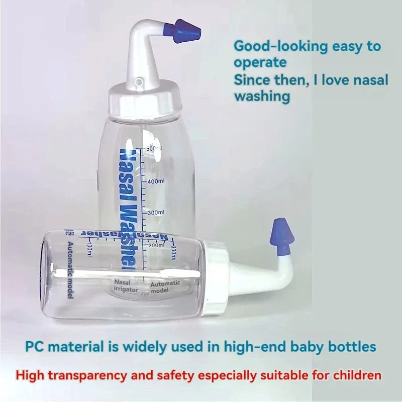500ml Nasal Wash Children Adult Rhinitis Allergy Nasal Rinser High Temperature Resistant Saline Nasal Wash Nasal Department