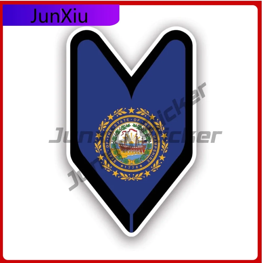 

New Hampshire Driver Badge Sticker Creative Decals Wakaba Green Leaf Shoshin Beginner Driver Sign Soshinoya Nh Safety Warning