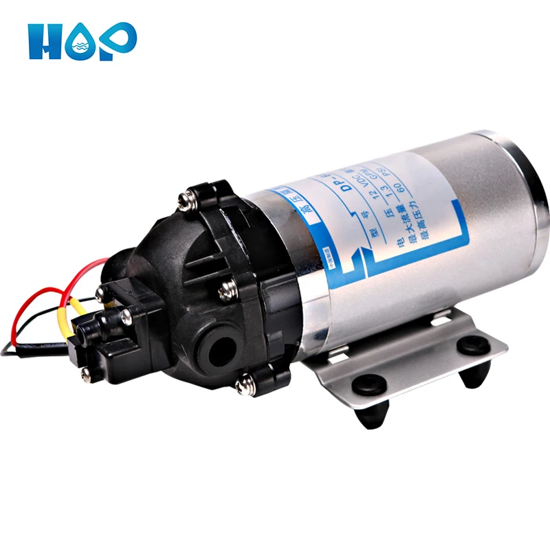 

HOP DP Series High Pressure RV Marine Diaphragm Water Pump DC Volt 12V 24V 1.3GPM 3.0GPM 11.6 LPM 60PSI 3.1bar Booster Pump