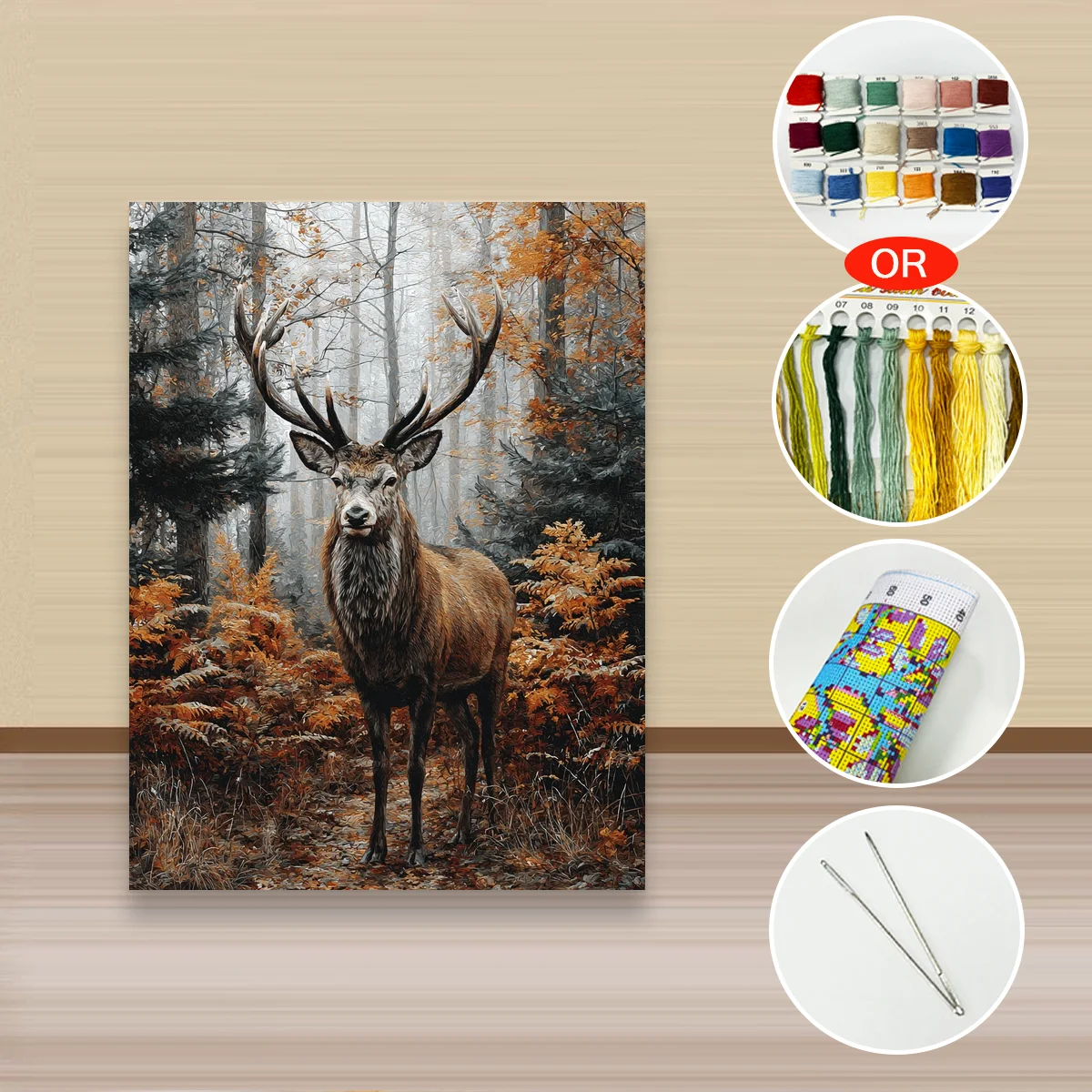 1 Stück 30x40cm/11,8x15,7 Zoll, 11Ct/14Ct Kreuzstich-Set, DIY Valentinstagsgeschenk, Stickerei-Set für Festivals, Landschaften – Detail 3
