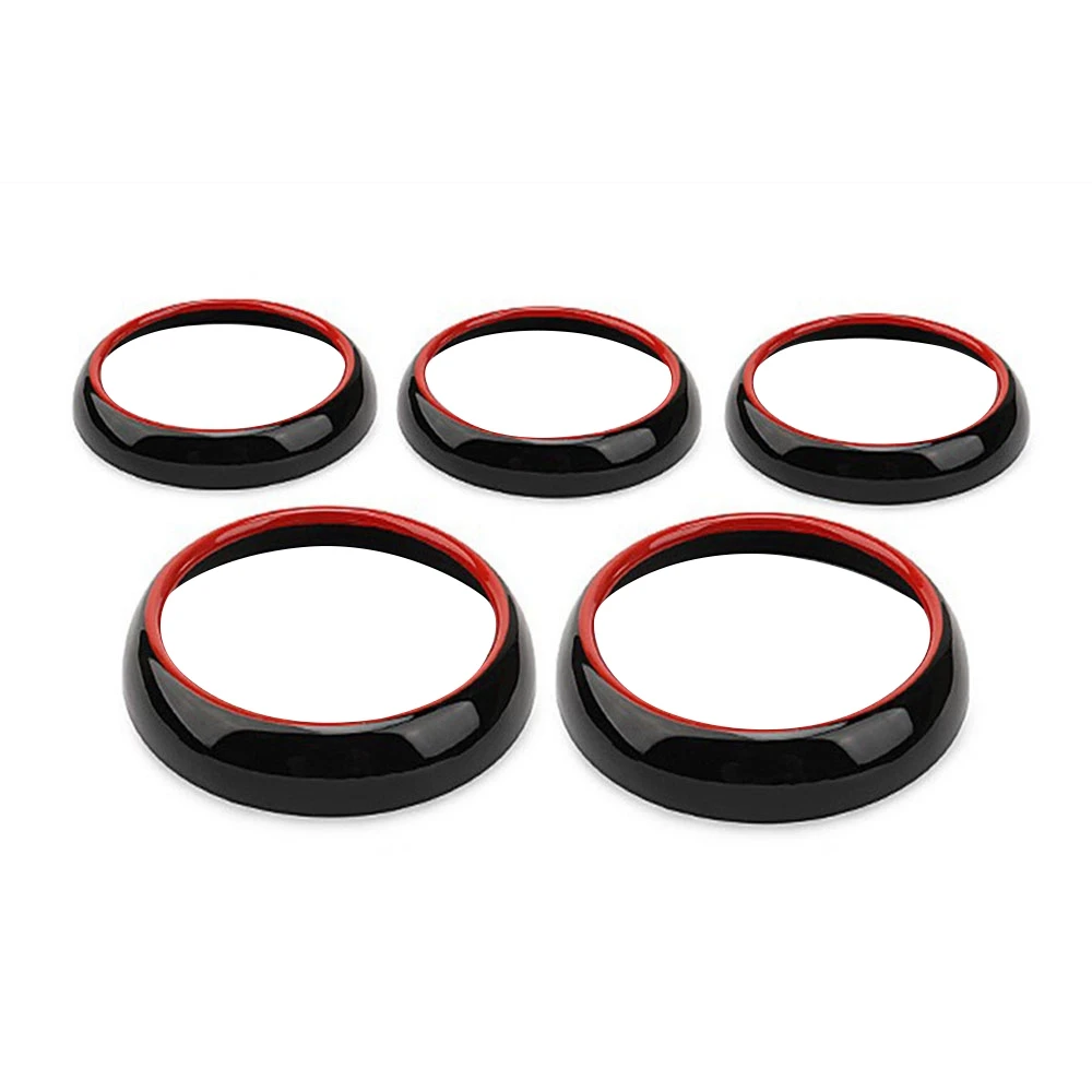 5Pcs Air Conditioning Vent Outlet Cover Trim Sticker Red for Mercedes Benz A B CLA GLA Class W176 W246 2012-2018