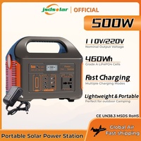 jsdsolar Portable Solar Power Station Generator 300W 500W 110V220V LED Light Emergency Solar Power Bank for Home Outdoor Camping