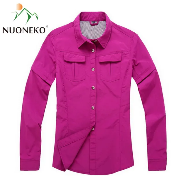 Zdejmowane szybkoschnące koszule damskie letnie Outdoor wodoodporne podróże Camping Trekking odzież wspinaczka górska koszule HS01