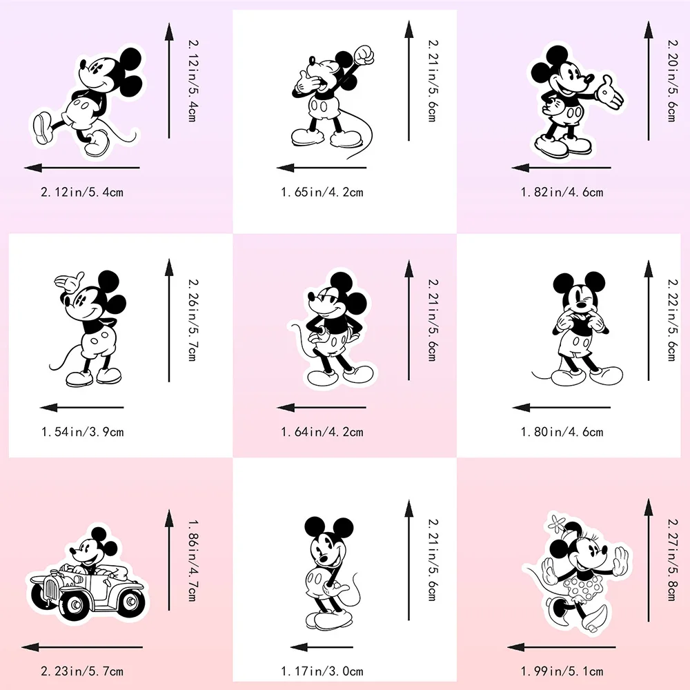 10/30/50pcs Black White Disney Mickey Mouse Graffiti Stickers Water Bottle Notebook Laptop Waterproof Sticker Kids Classics Toys