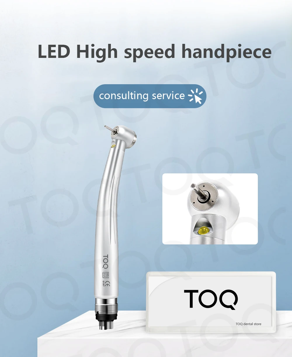 Dental High Speed Led Light Air Turbina Cartridge Rotor Water Sprays Handpiece 2/4 Holes