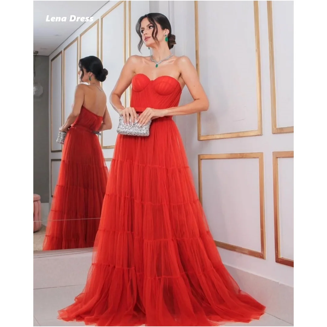 

Lena Woman Party Dresses for Special Occasions Line A Ball Gown Luxury Dress Custom Made Sleeveless Off-shoulder Multi-layer