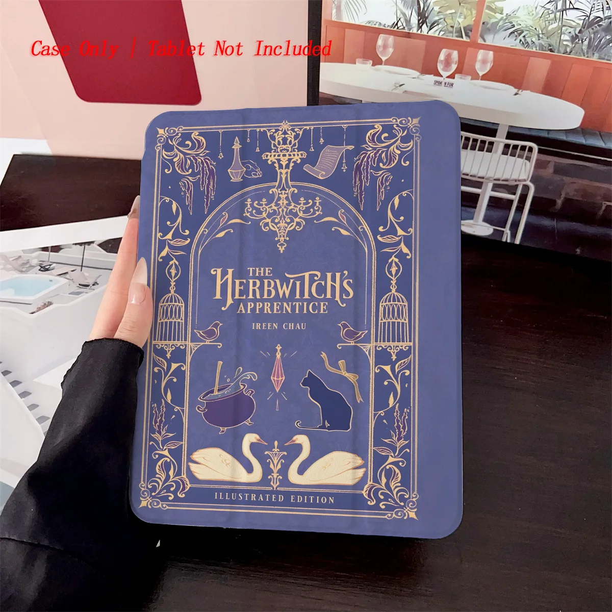 8 Fresh Style Printed iPad Case, 360° Rotating Stand & Pen Slot,Book Style, Auto Sleep/Wake, Compatible with Various Apple iPads
