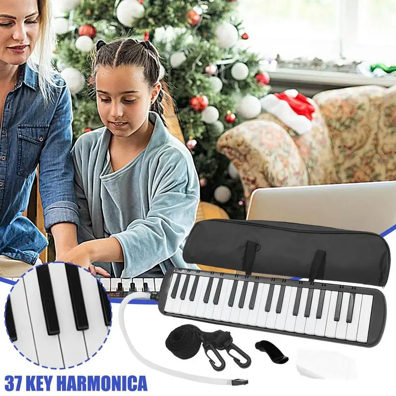 37 Key Melodica Musical Instrument Air Piano Keyboard Musical Instrument Portable Child Harmonica Piano Funny Blow Keyboard