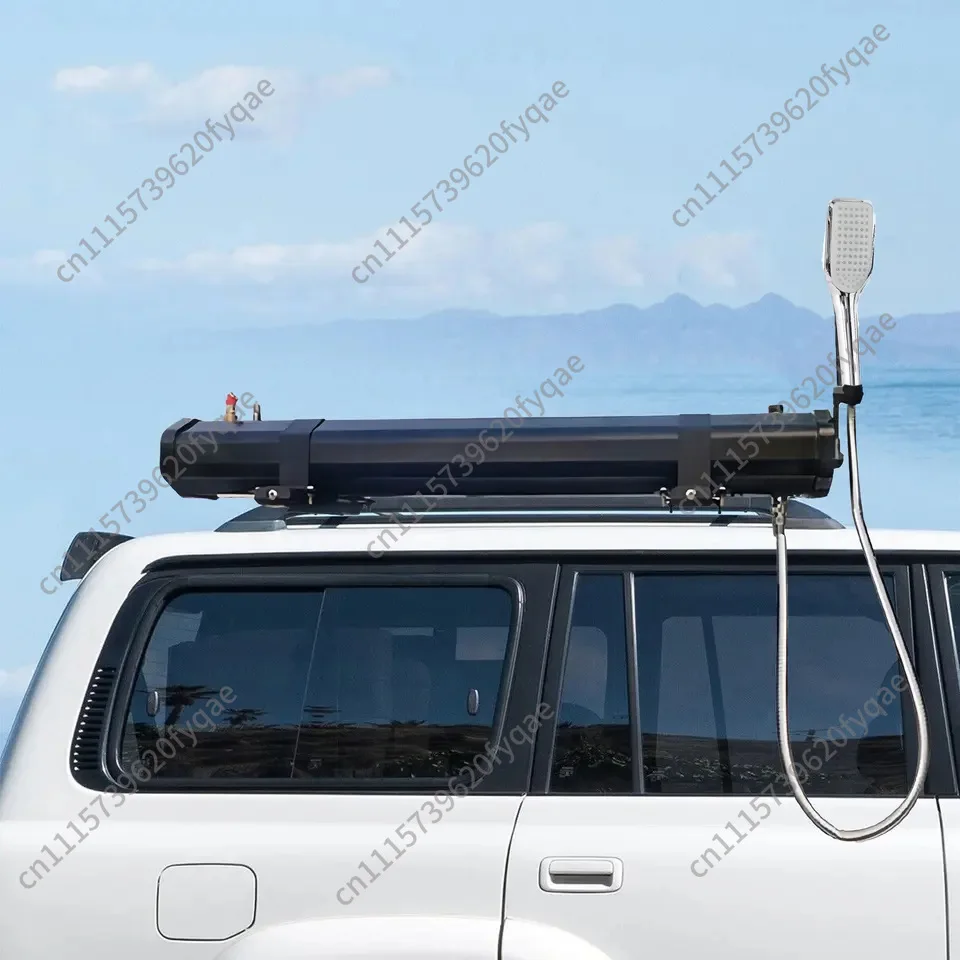 30L Solar Camping Shower UV Resistant Car Roof Water Tank Portable Outdoor Heated Pressurized for Travel Beach Hiking Pet Wash