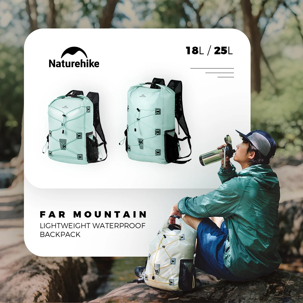 naturehike-2026-far-mountain-18-25l-lightweight-ipx6-waterproof-bag-outdoor-portable-breathable-camping-water-sports-backpack