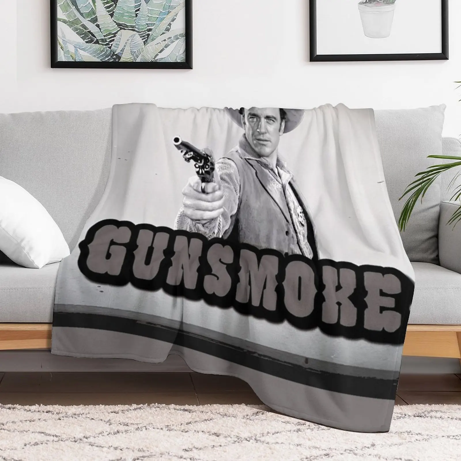 Gunsmoke Film Negative Throw Blanket Soft Beds for sofa Baby Multi-Purpose Bed covers Plaid Blankets