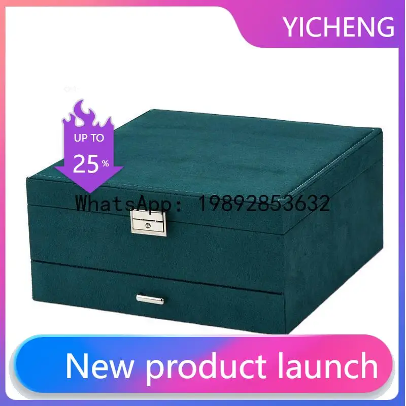 

Lyy large capacity multi-layer drawer jewelry storage box bracelet necklace wooden jewelry box velvet ring jewelry gift box