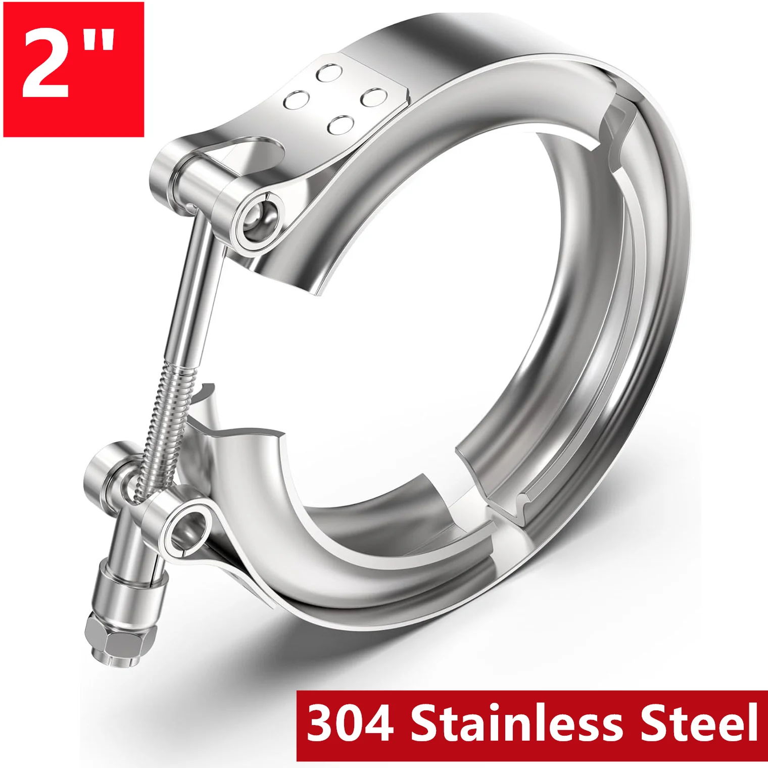 304 Stainless Steel 2 Inch 51mm Standard V Band Clamp Intercooler Turbo Exhaust Vband Pipe Clamp V Clamp Automotive Clip