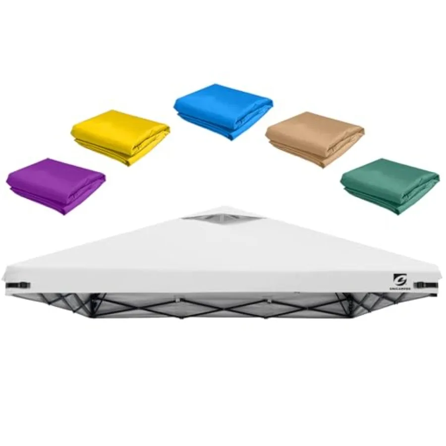 

Outdoor garden patio camping sun shade canopy replacement top cover, 10x10 ft waterproof polyester with air vent, straight leg