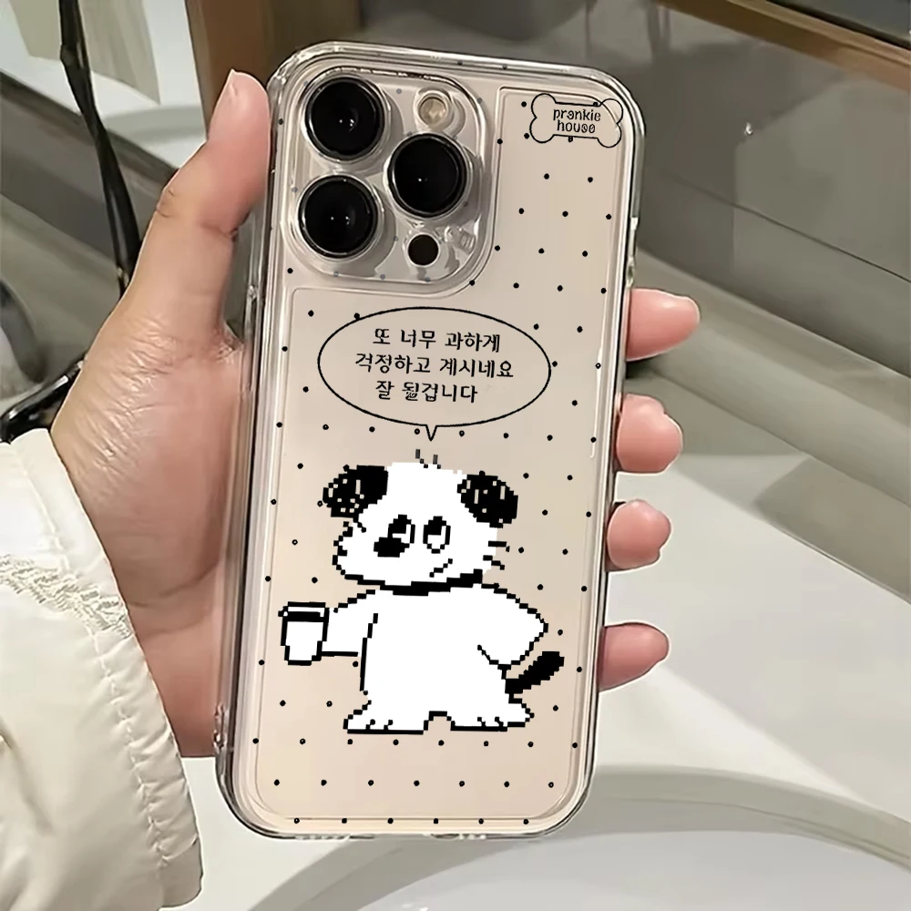 

Korean INS Cartoon Cute Puppy Phone Case for Huawei Honor X9a X9b X8b X7b 90 20 nova P40 P30 SE Lite 4G 5G Clear Soft TPU Cover