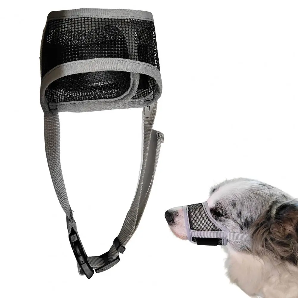 كمامة الكلب، واقي الفم الشبكي القابل للتعديل لمنع العض، لعق المضغ، قابل للتنفس، بدون كمامة للكلاب الكبيرة #1