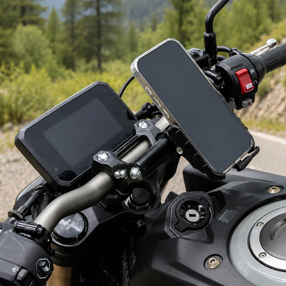 For CB1000F CB 1000F Motorcycle Accessories Handlebar Phone Mount Clamp Adjustable GPS Navigation Rear Handrail Rack Set 2025-