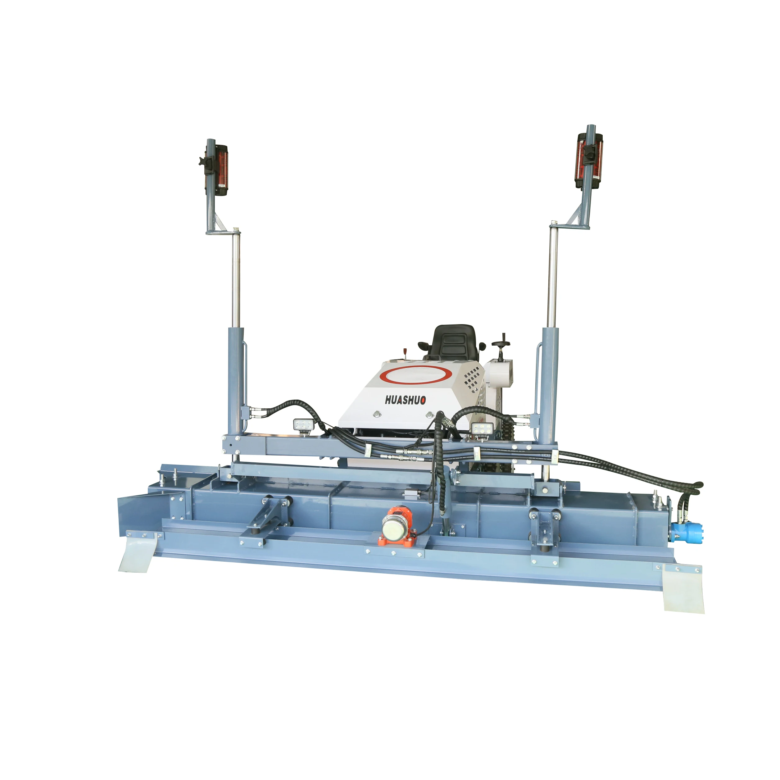 Customized New Good Quality Fully Automatic Four Wheel Boom Laser Screed Concrete Vibratory Laser Screed Machine For Sale