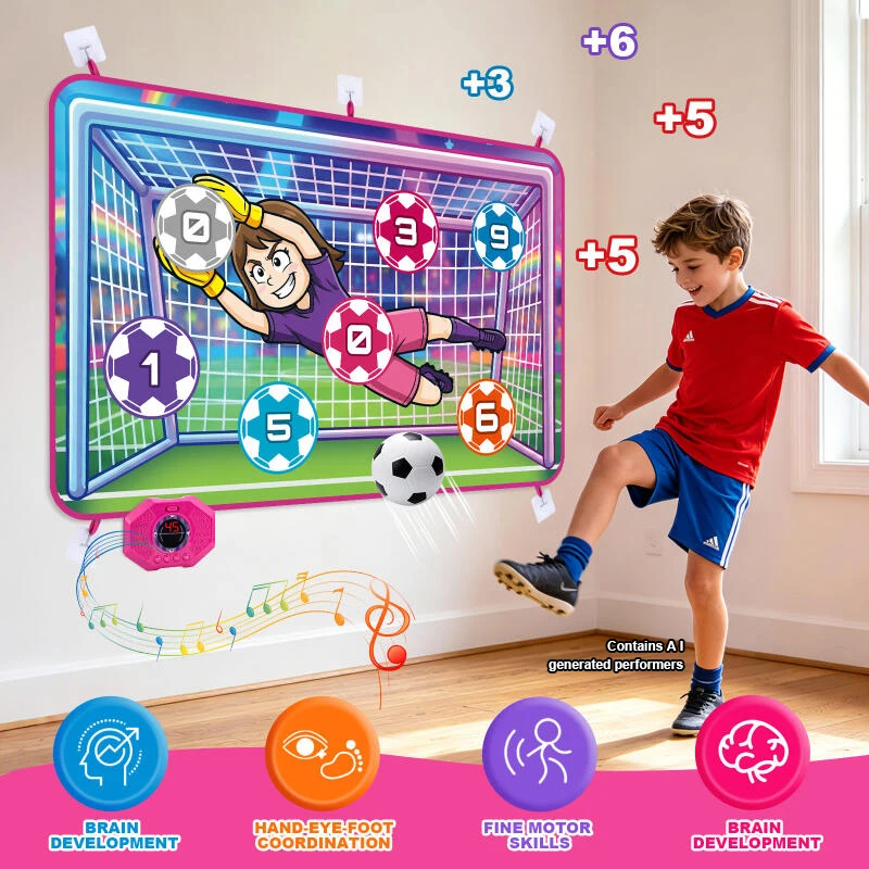 Soccer Game Mat With Score Counter Indoor Outdoor Toys Double Player Competition Football Training Carpets Inflatable Football