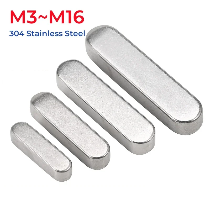 

M3 M4 M5 M6 M8 M10 M12 M14 M16 Gb1096 Прямоугольный круглый конец из нержавеющей стали 304, тип A, параллельный плоский рулонный вал, дюбель-штифт