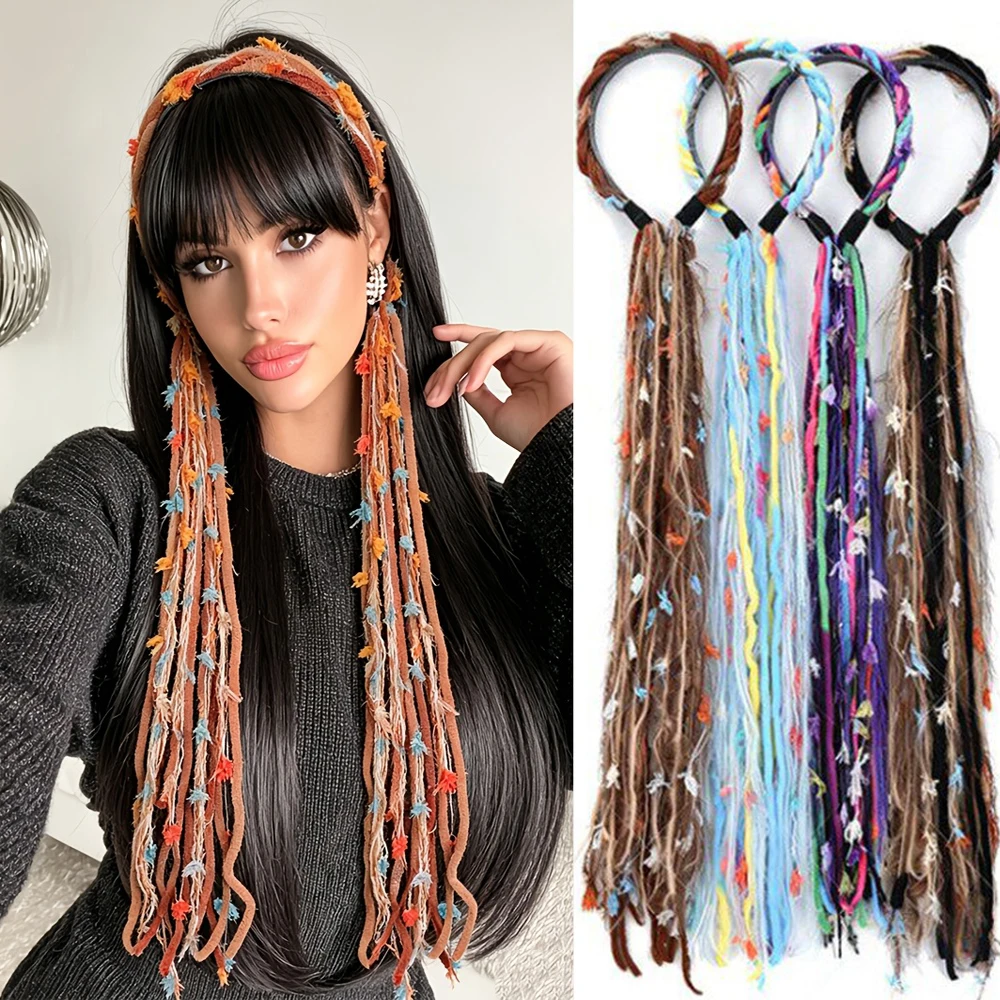 Maillard Fluffy Braided Hair Accessories BB Clip Colorful Wool Rope Ornaments Boho Festival Headwear For Women Girls Styling