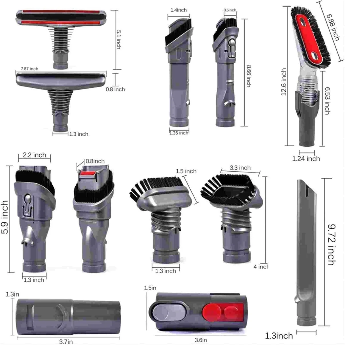 Аксессуары для пылесоса Dyson V6 V7 V8 DC33 DC34 DC35 DC59 DC62, комплект запасных частей, насадка-щетка, насадка для пола_A66K