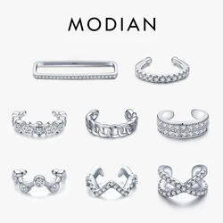 Modifican 1 pezzo Wave Ear Clips 925 Sterling Silver Fashion zircone Star Cross piccoli orecchini a polsino per le donne regali di gioielleria raffinata