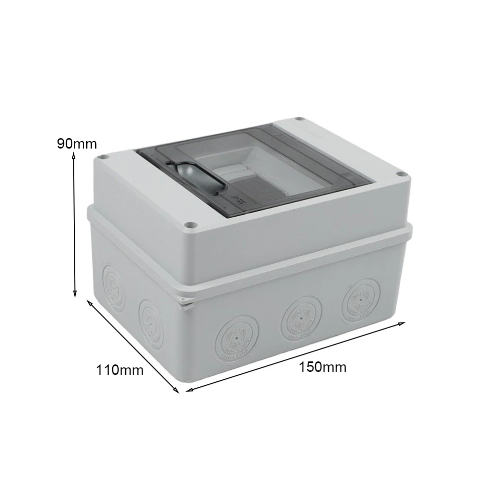 Accessories Fuse Box ABS Grey Lockable 110x150x90 Mm Distribution Box Dustproof 1 Row For 5 Modules High Quality